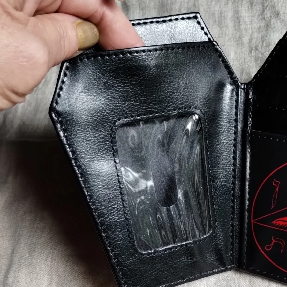 Gothic Baphomet Coffin Shaped Wallet By Kreepsville - Picture 5 of 8
